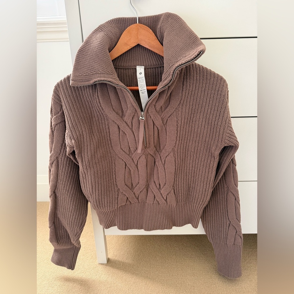 Lululemon quarter zip cropped sweater